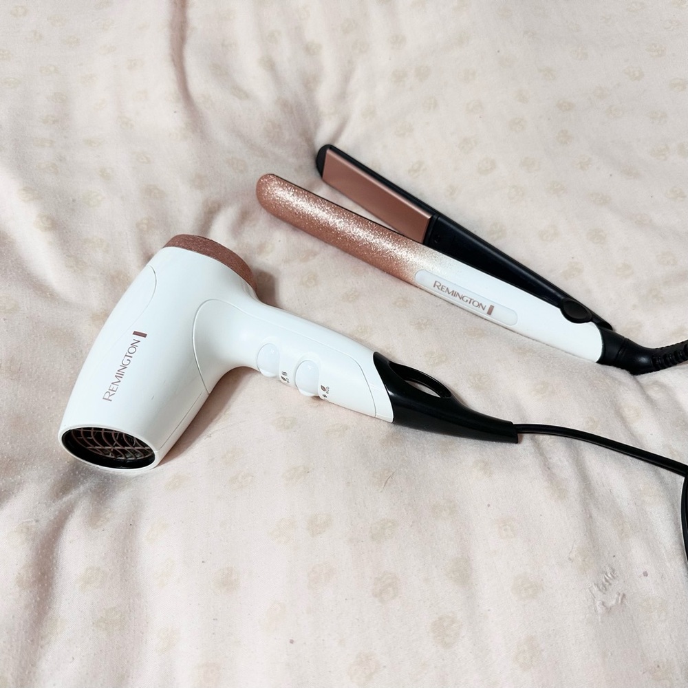 Remington Hair Dryer & Curling Iron Rosegold